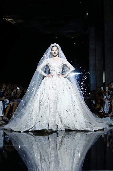 فساتين زفاف 2016 نفاش موديل سندريلا