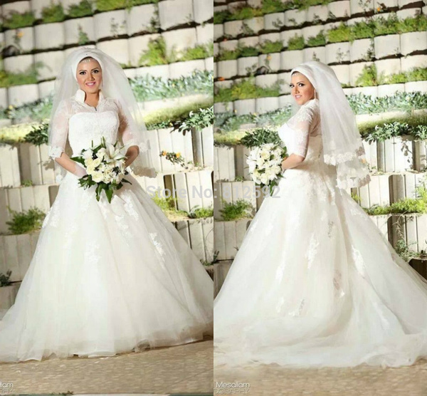 فساتين زفاف للمحجبات نفاش